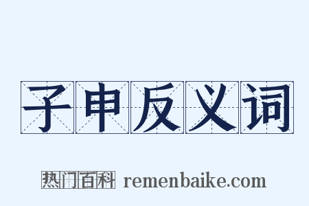 子申反义词是什么意思的图片